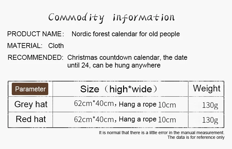 2020, Рождественский календарь, календарь в скандинавском лесу, календарь обратного отсчета, креативная Подвеска для календаря
