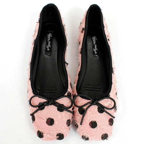 Для женщин обувь осень Повседневное лоферы, балетки женские слипоны квадратный носок туфли-лодочки Женская мода туфли с открытым носком, Туфли без каблуков - Цвет: Pink