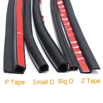 

4 Meters Shape B P Z Big D Car Door Seal Strip EPDM Rubber Noise Insulation Weatherstrip Soundproof Car Seal Strong adhensive