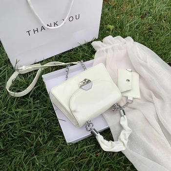 

Tote Bags MINI PU Leather Crossbody Shoulder Bags for Women 2020 Chain Design Luxury Hand Bag Female Travel with Wallet