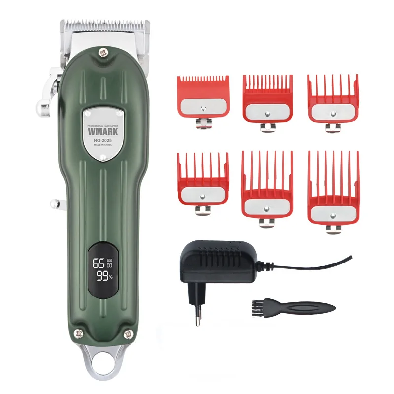 2021 New WMARK NG2025B All-Metal Corded or Cordless Use Hair Clipper With LCD Display 6500 RPM  Hair Trimmer 9CR18 Blade 2500mAh