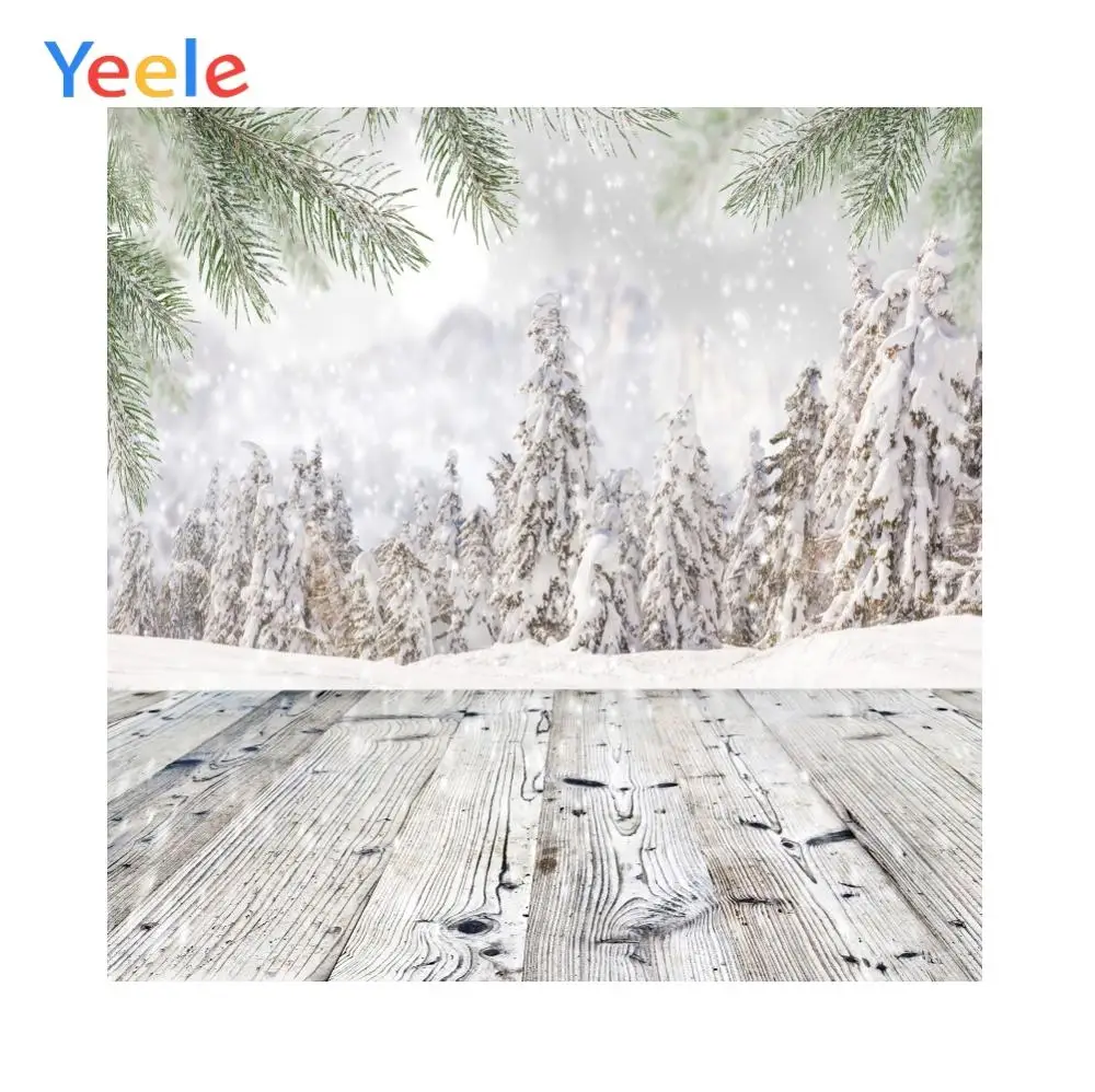 Yeele зимний фон для фотосъемки снег, сосна, лес, живопись, фотографии, персонализированные фоны для фотостудии