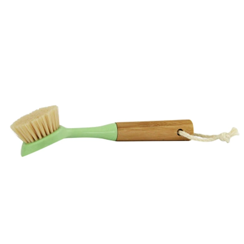 

1Pcs Natural Bamboo Dish Brush Hand Brush over Wood Handle and Stiff Bristles Eco Friendly Scrubber for Cleaning Dishes