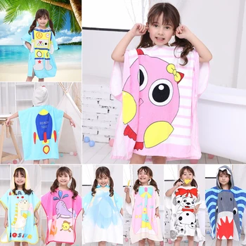 

Children Beach Towel Shark Cartoon Swimming Towel Cartoon Hooded Bath Towel For Baby Boys Girls Cotton Towels Swim Soft Blanket