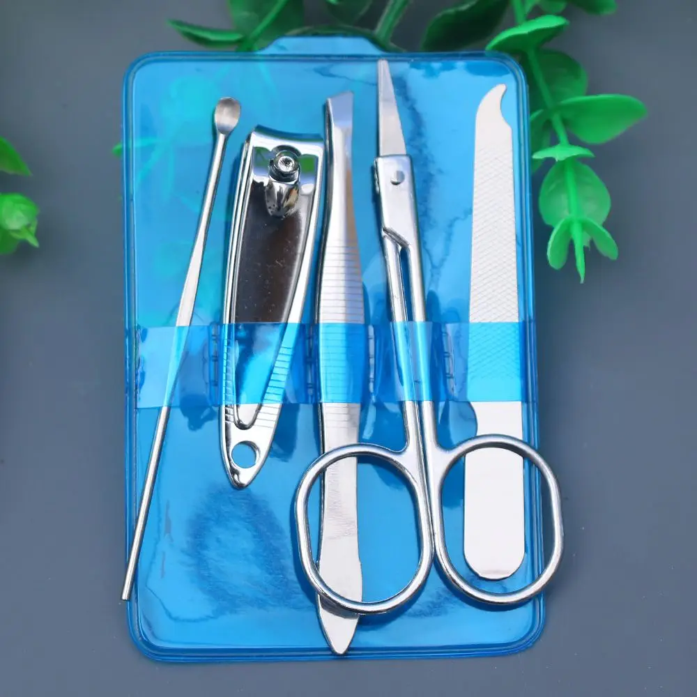 

5 Pcs/set Nail Art Manicure Tools Set Nails Clipper Scissors Tweezer Knife Manicure Sets For Nail Manicure Tool Nail Art