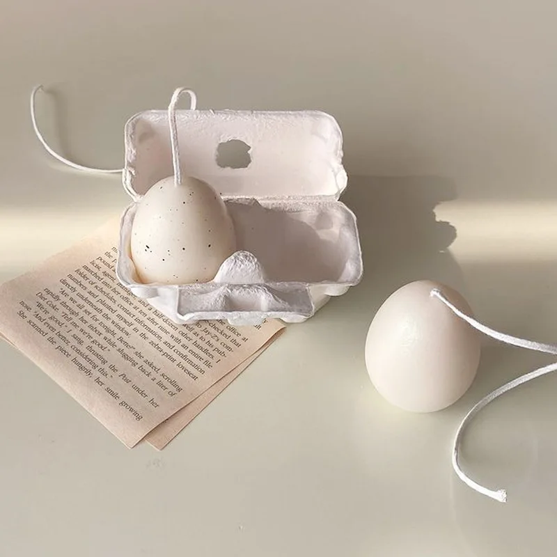 New 3D Easter Egg Handmade Candle Mold DIY Mousse Crafts Baking Tools Simulation Egg Resin Silicone Mold Soap Home Decoration