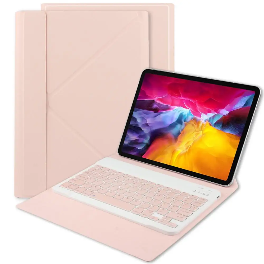 Модный милый красочный чехол для Samsung Galaxy Tab S6 Lite S5e T720 S7 T870 с клавиатурой розовый