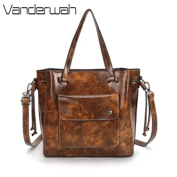 

2020 Vintage Luxury Handbags Women Bags Designer Large Capacity Tote Bag Sac a Main Casual Pu Leather Women Messenger Bag Bolsas