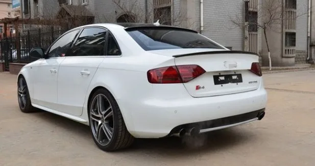 Для Audi A4 B8 B9 Спойлер ABS Пластик спойлер задней крышки багажника крыла первоклассника Цвет задний спойлер 2007 20082009 2010 2011 2012 2013