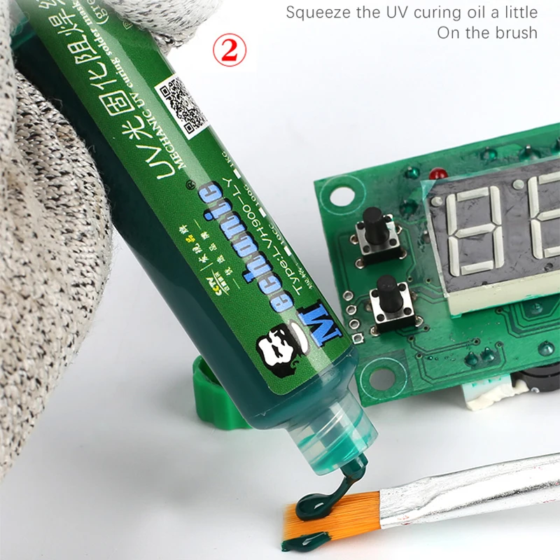 Механик УФ свет отверждения BGA PCB паяльная маска черный/синий/зеленый/красный/желтый/белый сварочная смазка краска предотвращает коррозионную арку