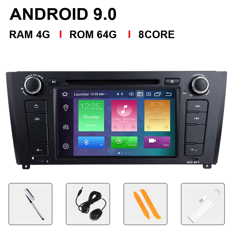 Ips DSP 8 Core Android 9,0 автомобильный DVD мультимедиа для BMW E87 BMW 1 серия E88 E82 E81 I20 радио gps навигация Carplay задняя камера - Цвет: 8 Core 64ROM Carplay