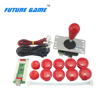 

Red Oval Ball American Joystick and button USB controller Arcade Emulator Accessories For family game