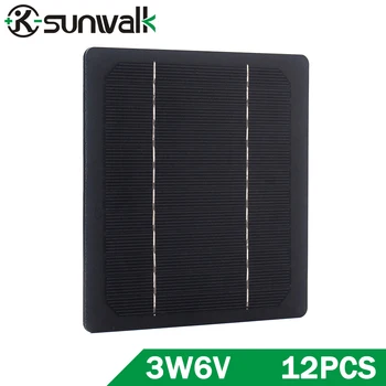 

12PCS 6V 3Watts Mono Solar Panel Flexible for DIY Solar Module System and Test Experiment