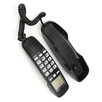 

Mini Wall Mount Landline Cored Phone Fixed Telephones Extension Landline Telefon With Redial Home Hotel White