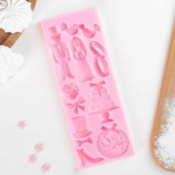 

Silicone mold 16 × 6 cm "Wedding attributes"