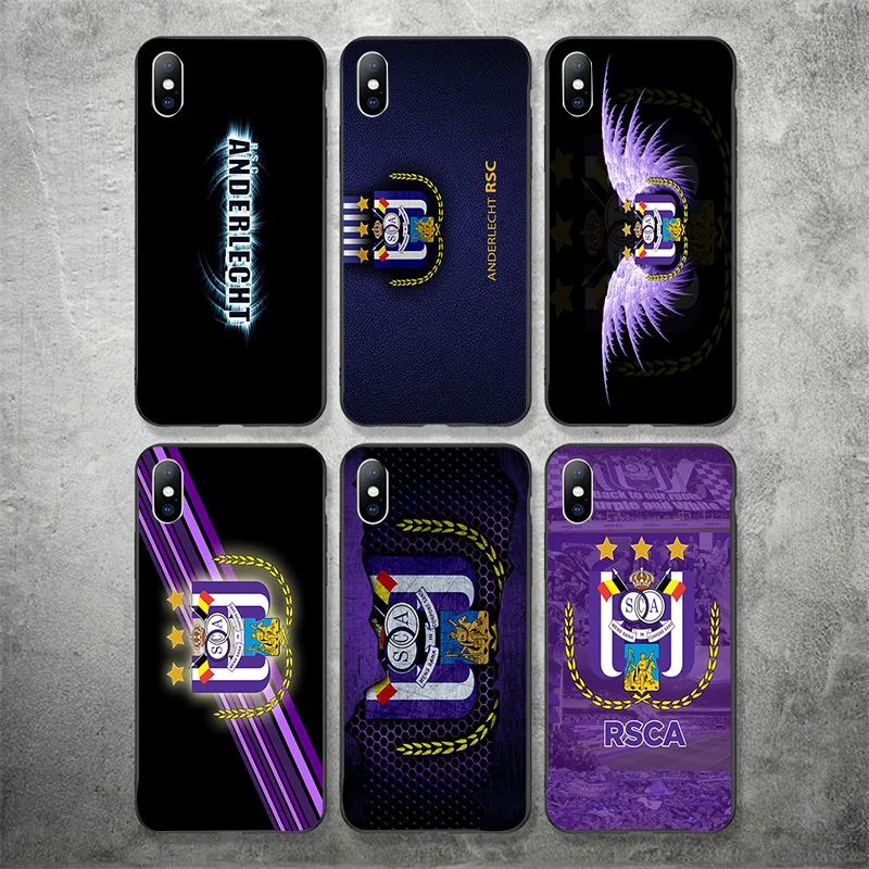 Чехол для телефона FC Royal Sporting Club Anderlecht iPhone XR 11 Pro XS Max X 5 5S DIY черный мягкий чехол iphone