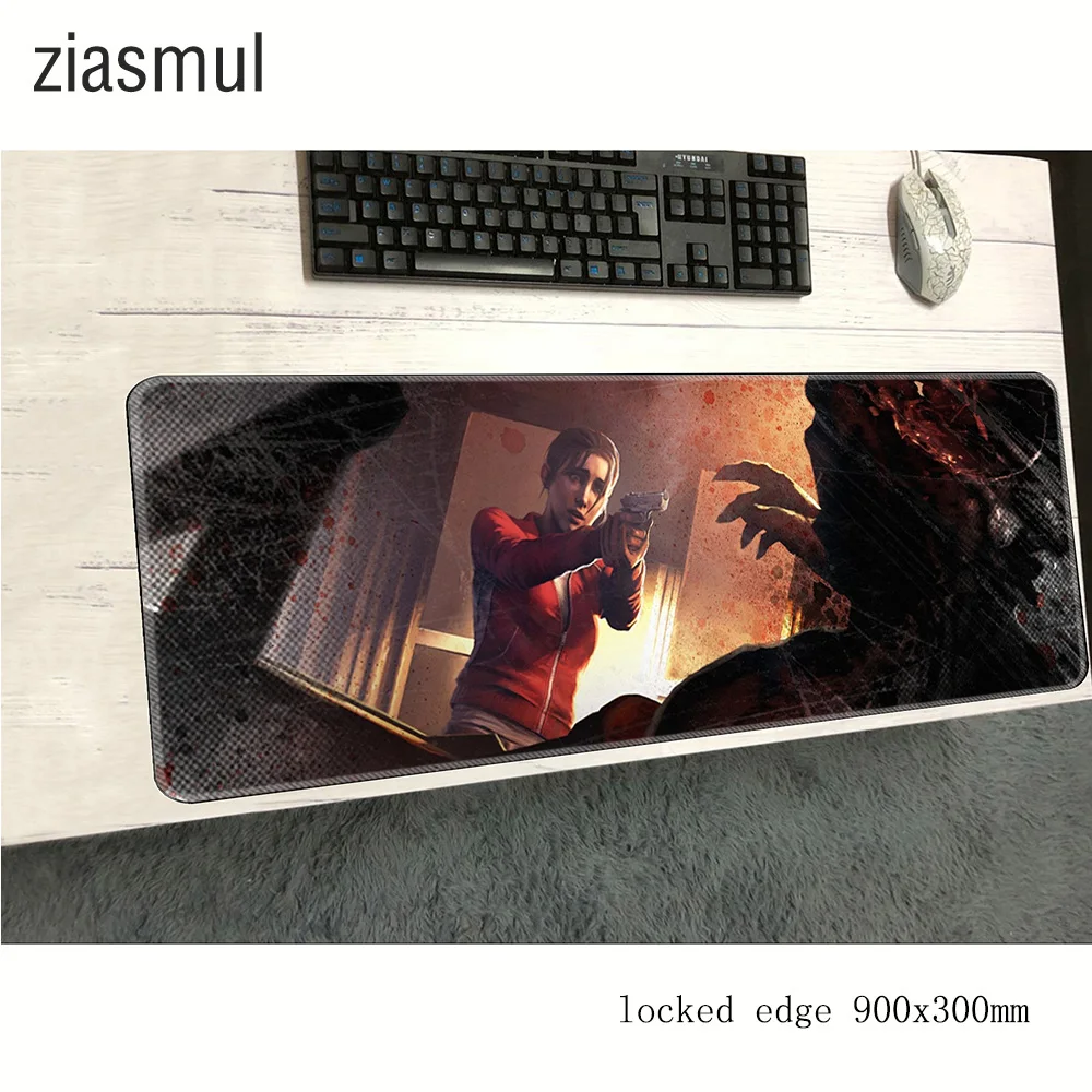 Игровой коврик для мыши с левой стороны, 4 мертвых геймера locrkand 900x300x 3 мм, большой коврик для игровой мыши, аксессуары для ноутбука, профессиональный коврик для мыши с киберспортом