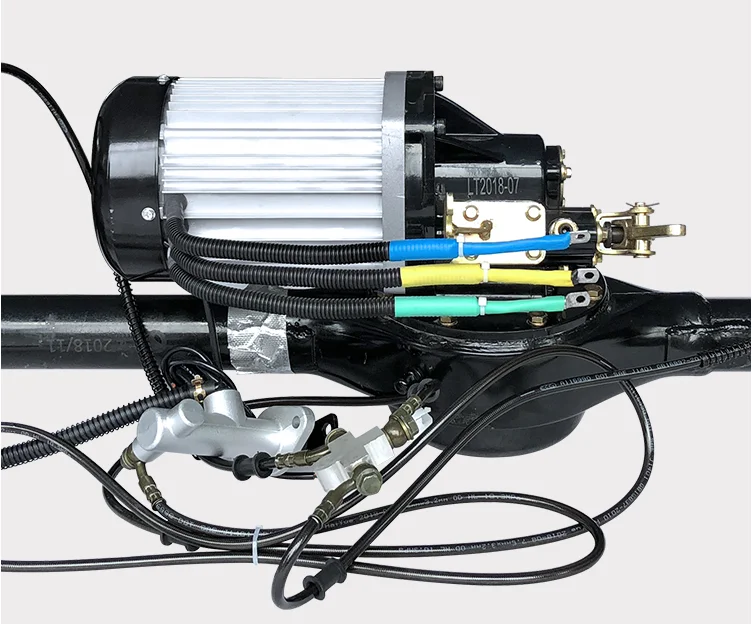 Электрический трехколесный/четырехколесный задний мост в сборе, 60V72V1500W дисковый тормоз задний мост