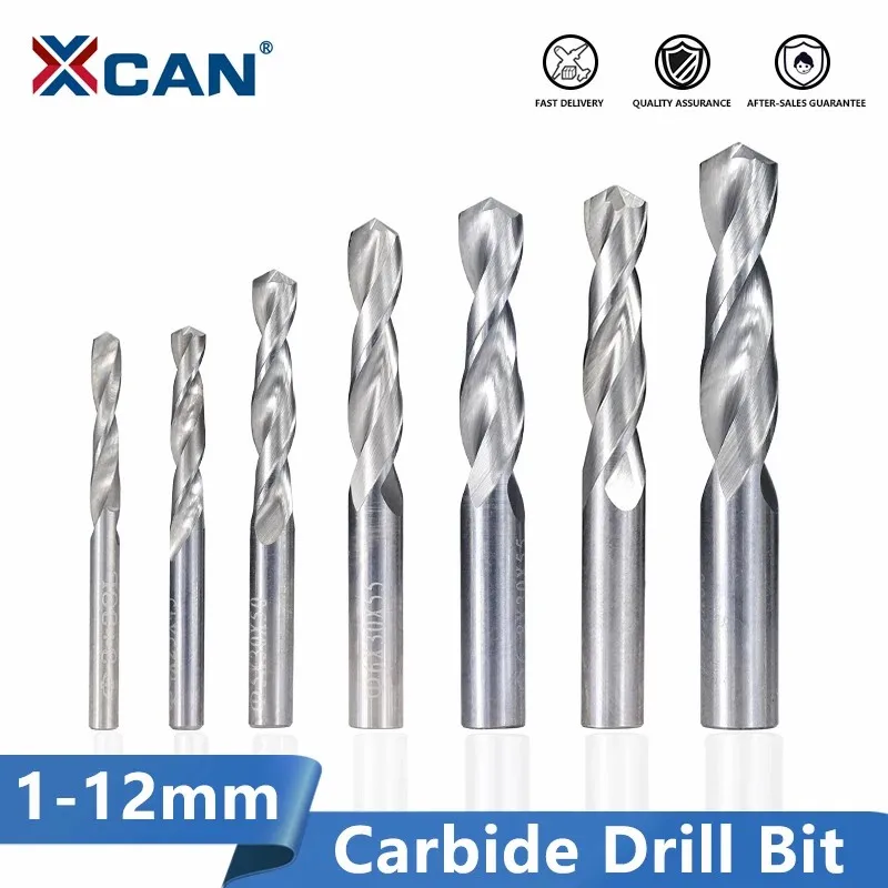 XCAN Tungsten Carbide Drill 1 12mm For CNC Lathe Machine Gun Drill Bit