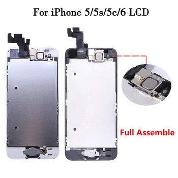 

For iPhone 6 ecran complet LCD Full Assembly For iPhone 5 5S SE 5C LCD Display Touch Screen+Home Button+Front Camera+Speaker