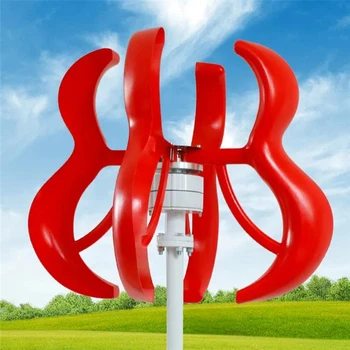 

100W-600W Wind Power Generator 5 Blades Wind DC12/24V for Home Streetlight Use Alternative Energy Vertical Axis W/Controller