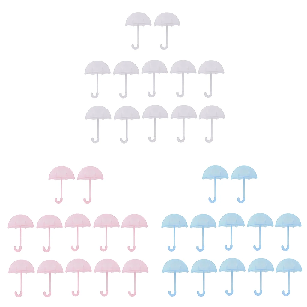 12 шт милый пластиковый зонтик маленький шоколадный подарочные наборы конфет детский душ вечерние, розовый/синий/белый