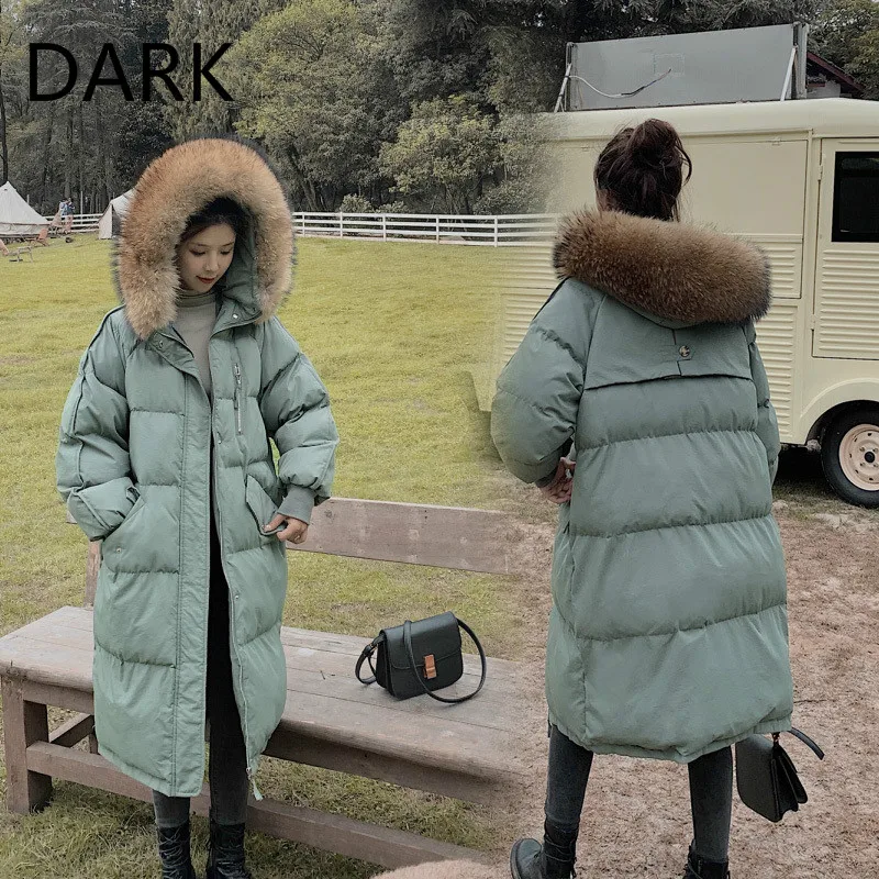 

[DARK] 2020 New Down Jacket Cotton Jacket Women's Mid-length Ins Korean Version Of Cotton-padded Jacket Loose Bread Thick