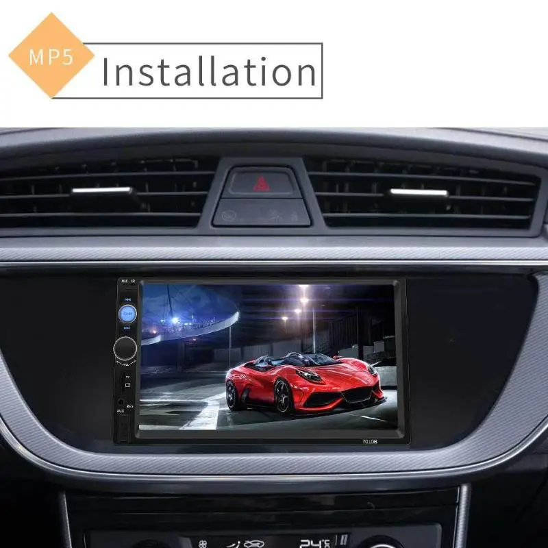 SWM мотор T7010B Bluetooth стерео оборудования Пластик электроники 7 дюймов Экран USB магнитола с AUX в головное устройство Dash видео Вход