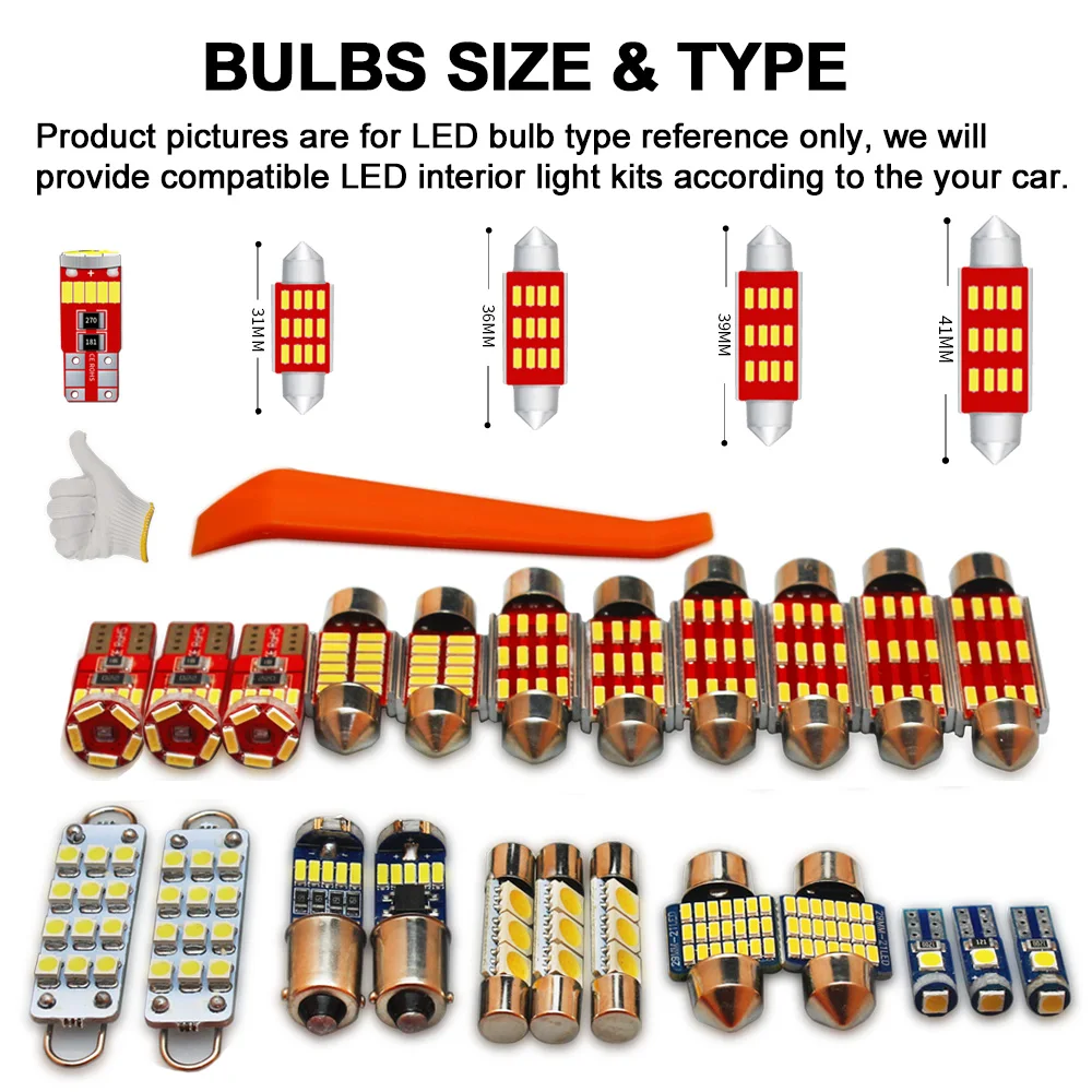 Car Interior Lights For Volkswagen Passat B5.5 auto automotive car led  interior dome lights bulbs for cars 13pc - AliExpress