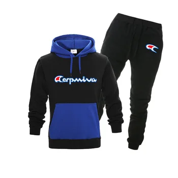 

Brand running clothes men's hooded sportswear men's autumn and winter jogging clothes men's 2-piece sports suit warm sportswear