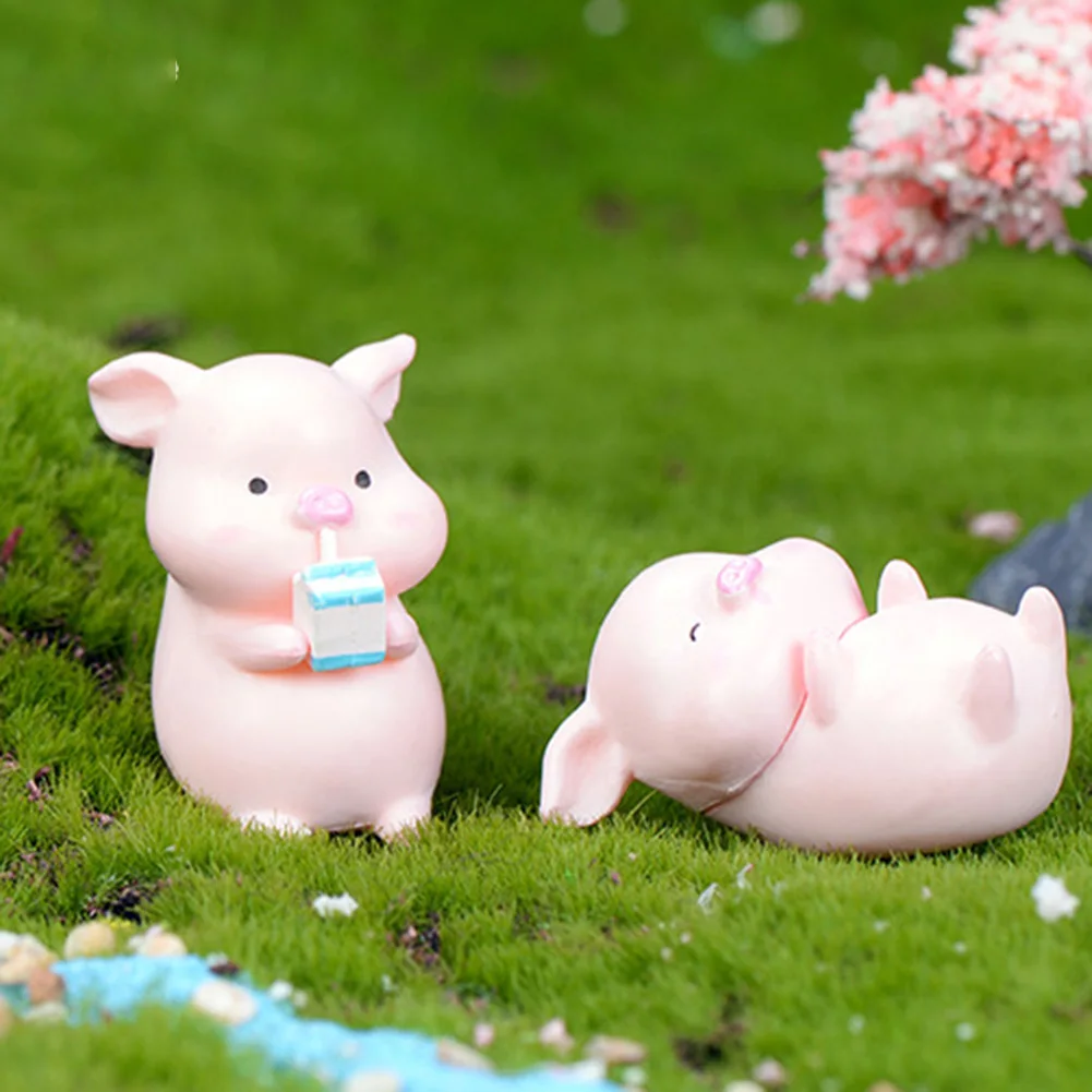 Милый дождевик 6 шт. модель свиньи фигурки животных миниатюрное рукоделие