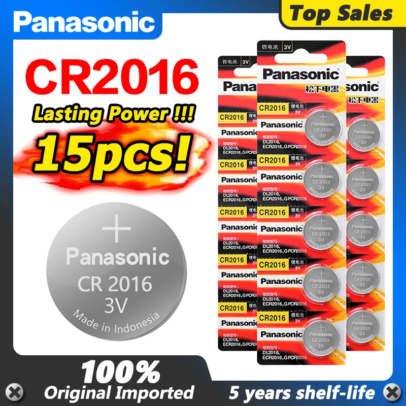 15 X Оригинальная Фирменная Новинка батарея для PANASONIC cr2016 3v кнопочные батареи