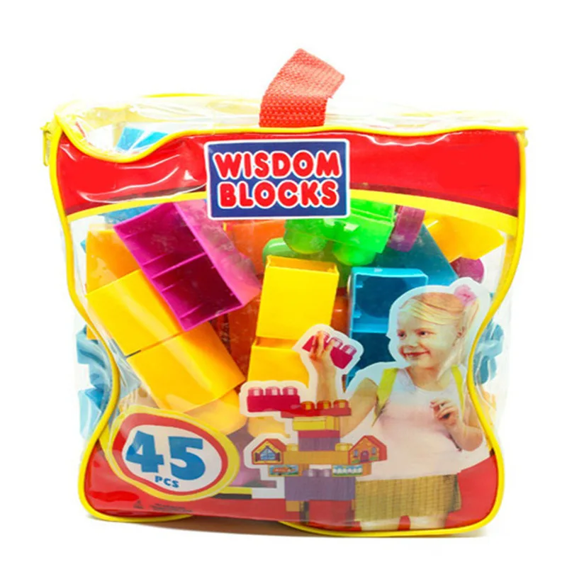 

New Style Children Early Education ENLIGHTEN Plastic Building Blocks Infants Intelligence Fight Inserted Amusement Park Granule