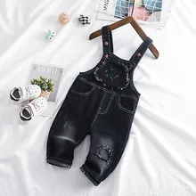 Рост 80-100 см, новинка года, Осенний джинсовый комбинезон для маленьких мальчиков модные стильные детские джинсовые штаны, детские джинсовые комбинезоны детские джинсы