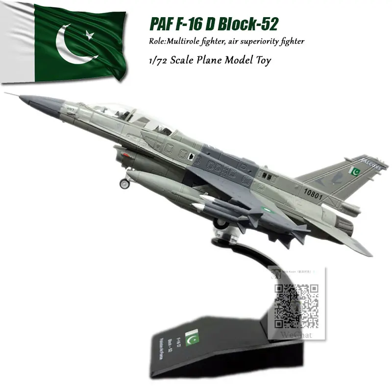 

AMER 1/72 Scale Military Model Toys PAF F-16 Block52 F16 Fighter Diecast Metal Plane Model Toy For Gift/Collection/Decoration