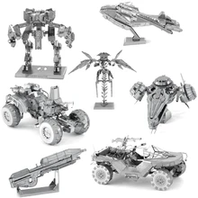 HALO 3D Metal Puzzle Unsc modelo kits DIY corte láser montar rompecabezas juguete de escritorio decoración regalo para auditoría de niños