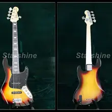 5 струны для электрической Басс гитары YL5-JB10 JB стандартный стиль шеи связывания Sunburst цветные струны через тело