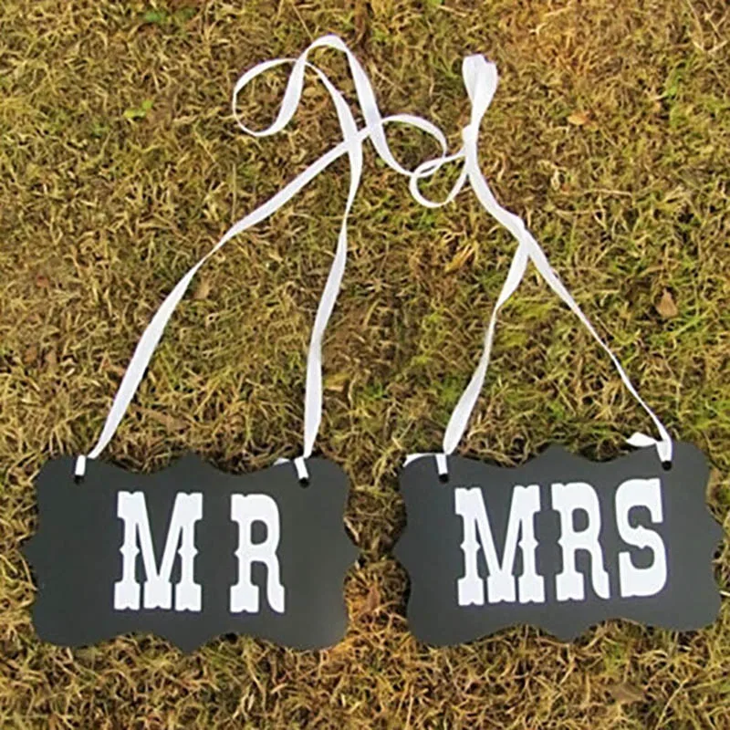 Suitable For Bar Western Restaurant Home Outdoor Hand-held Festival Party Wedding Creative Mr&Mrs Creative Wedding Photo Props