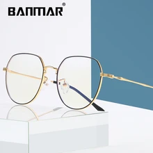 BANMAR анти-Синие лучи компьютерные очки для женщин очки женские лучи радиационные очки оправы металлические унисекс Синие лучи очки 2122