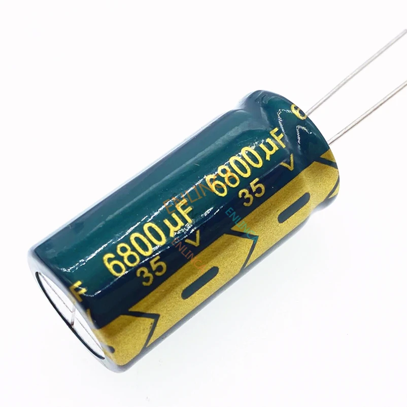 1pcs/lot 35v 6800UF Aluminum Electrolytic Capacitor Size 18*35 6800UF35V 20% | Электронные компоненты и