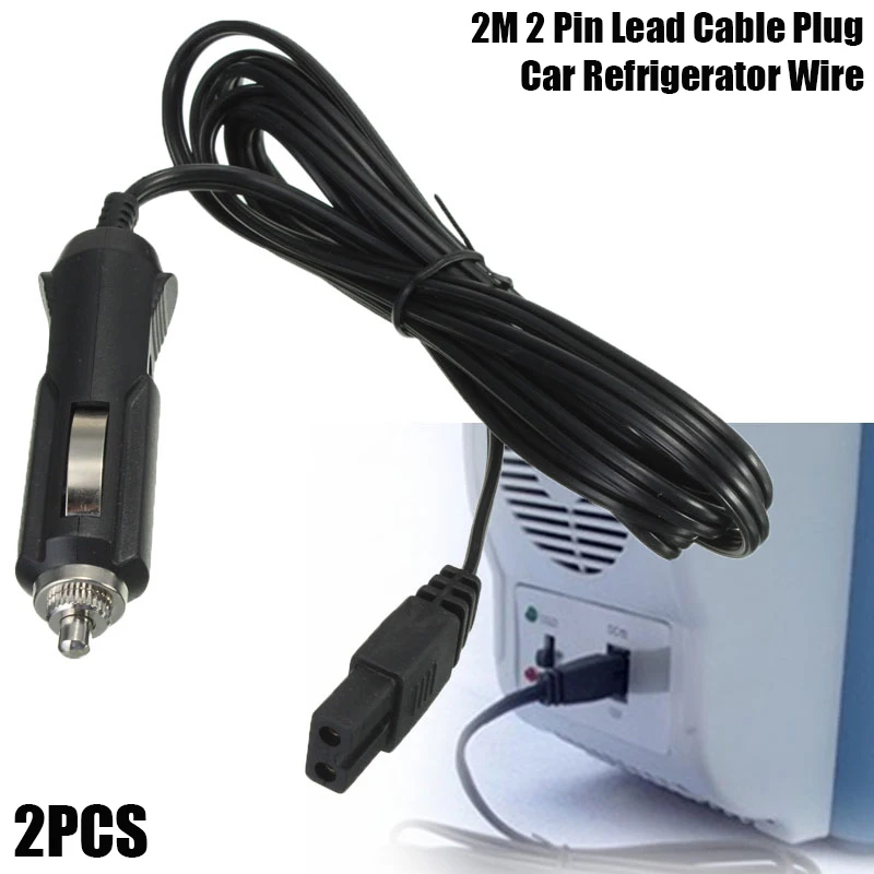 2pcs 2m 12v Dc Replacement Cooler Cool Box Mini Fridge Lighter Power