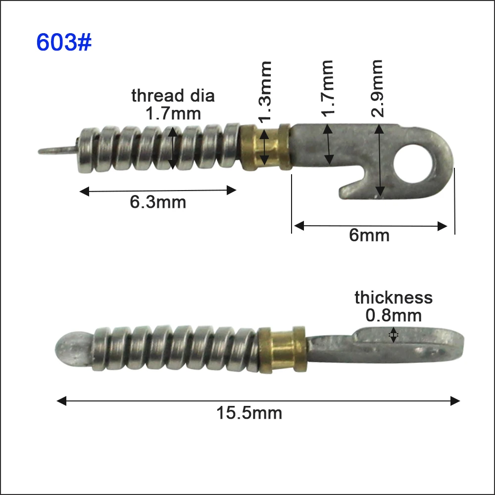 Óculos Spring Insert, Óculos Reparação Flex Temples, Frame óptico, Parte de substituição quebrada, 0.8mm de espessura, 603 #, 100pcs