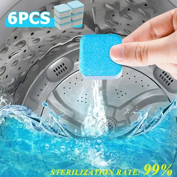 

6PCS/Set Washing Machine Effervescent Tablet Cleaner Washer Deep Cleaning Detergent Disinfection Decontamination Cleaning Tools
