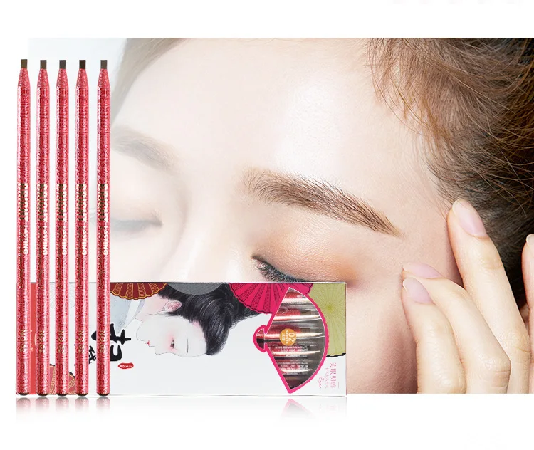 1 PCS Waterproof Eyebrow Pencil Eye Brow Liner Pen Powder Shaper Makeup Tool 5 Colors New Hot Sale