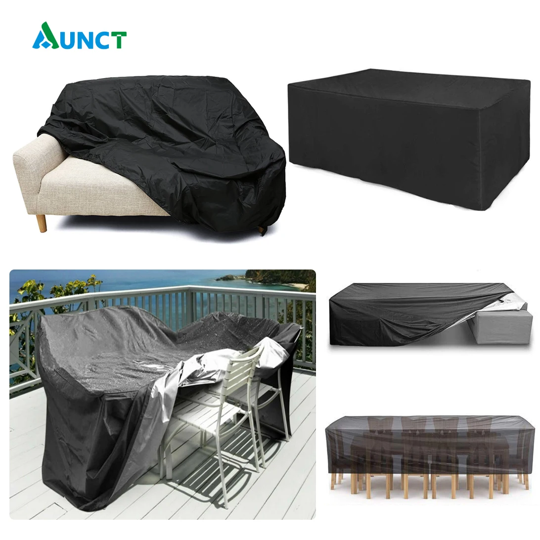 Cloth Furniture Cover 210D Oxford Protective for Rattan Table Cube Chair Sofa Waterproof Rain Garden Patio Dustproof Cover