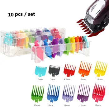 

NEW Electric hair clipper comb Magnet Caliper Limit Comb 10 sets of hairdressing tool accessories color caliper positioning comb