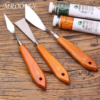 

3 Pcs Palette Oil Mix Painter Paint Tool Scrape Scraper Knife Texture Artist Art Draw Spatula Drawer Watercolor Student Pigment