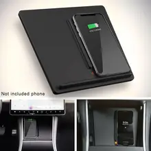 Беспроводное зарядное устройство для телефона, два телефона, зарядка, противоскользящее автомобильное крепление, авто для Tesla, модель 3, для всех Qi, обновленная Автоматическая центральная консоль