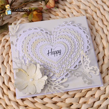 

YaMinSanNiO Heart Frame Dies Metal Cutting Dies Scrapbooking for Album Card Making DIY Embossing Cuts New Craft 2020 Template