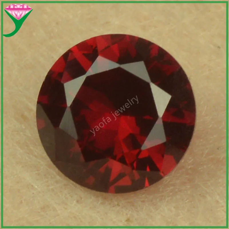 Hardness9 3 мм ~ 12 8 # глубокий красный корунд синтетический камень круглой блестящей